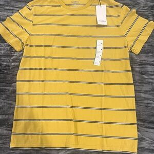 Goodfellow & Co Men's Yellow Striped Shirt Size M